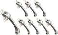 QCAA Heavy Duty Kickdown Door Stopper, Zinc Die Cast, Satin Chrome, 8 Pack by QCAAHardware