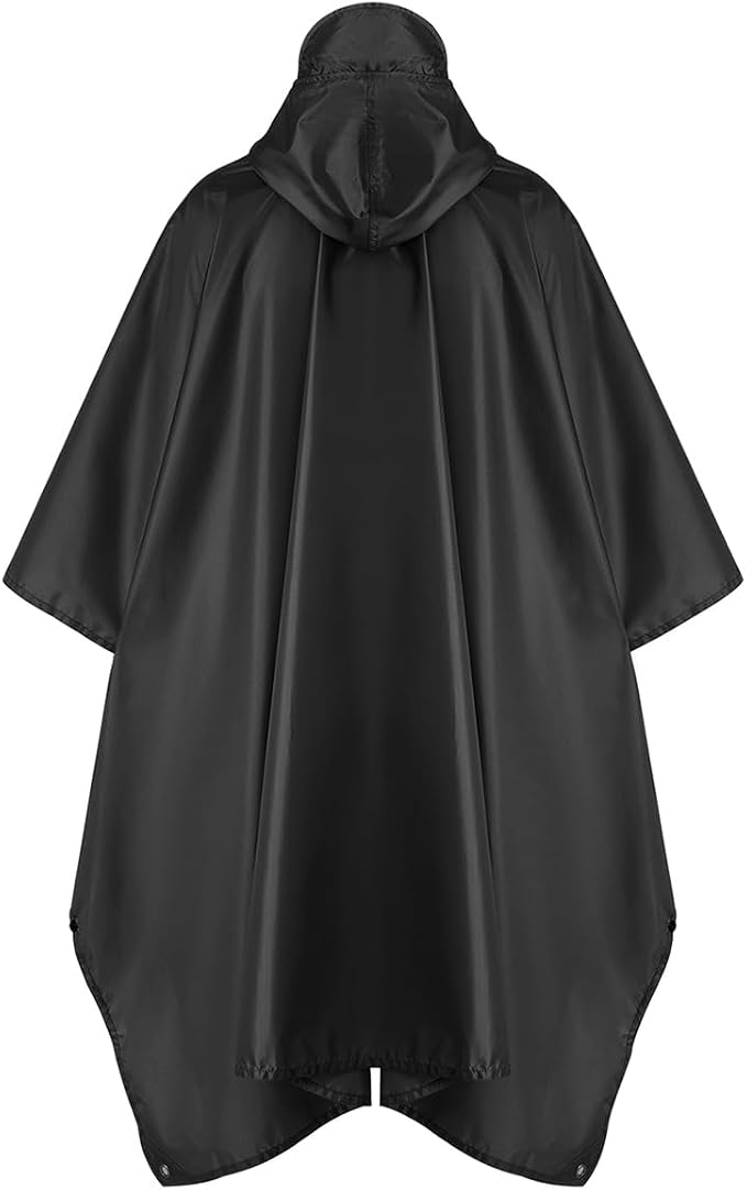 salamra Hooded Rain Poncho Waterproof Raincoat Jacket - Image 2