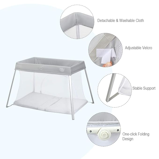 BABY JOY 2 in 1 Travel Crib - Image 4