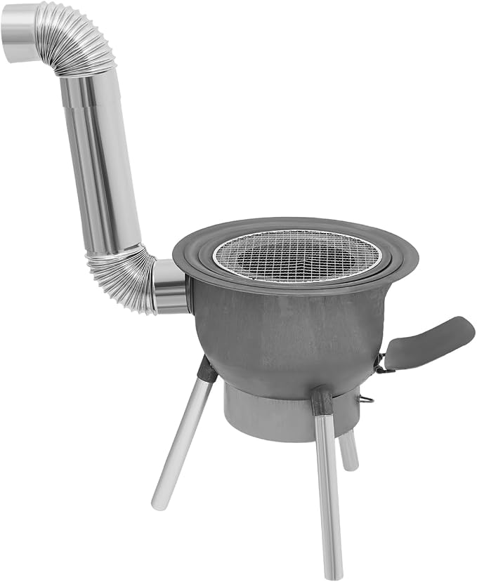 Camping Stove, Wood Burning Stove, Portable Grill Barbecue Cooking Grate and - Image 8