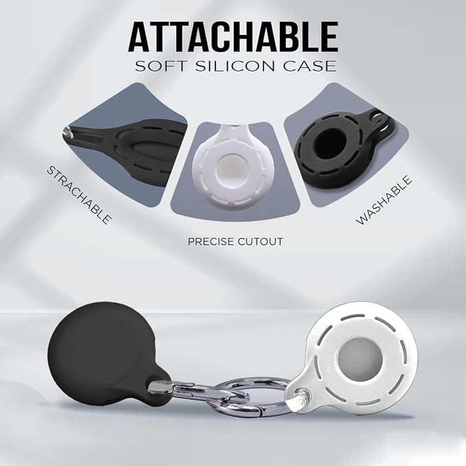 Apple AirTag 4 Pack Shockproof, Dustproof & Washable Cases, Silicon Holders - Image 5