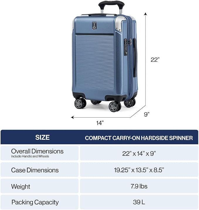Travelpro Platinum Elite Hardside Expandable Carry on Luggage, 8 Wheel Spinner - Image 3
