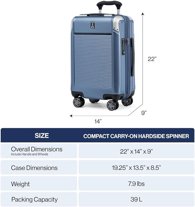 Travelpro Platinum Elite Hardside Expandable Carry on Luggage, 8 Wheel Spinner - Image 6