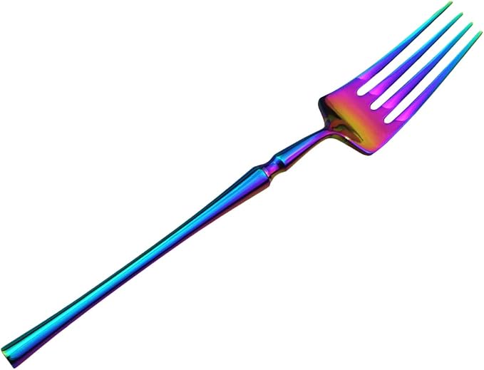 Gugrida 20 piece Rainbow Flatware Set 304 Stainless Steel Fork Spoon Cutlery - Image 7