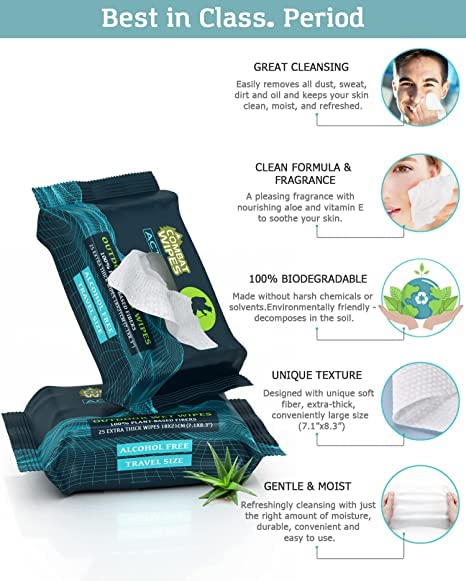Combat Wipes ACTIVE Outdoor Wet Wipes - Image 2