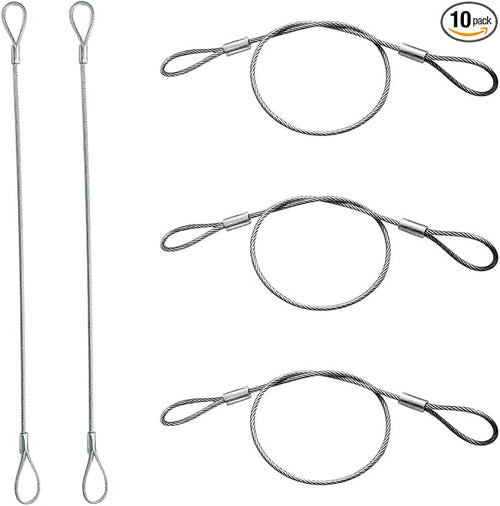 10 Pack Luggage Lock Safety Cable, Stainless Steel Cable by ZYYC