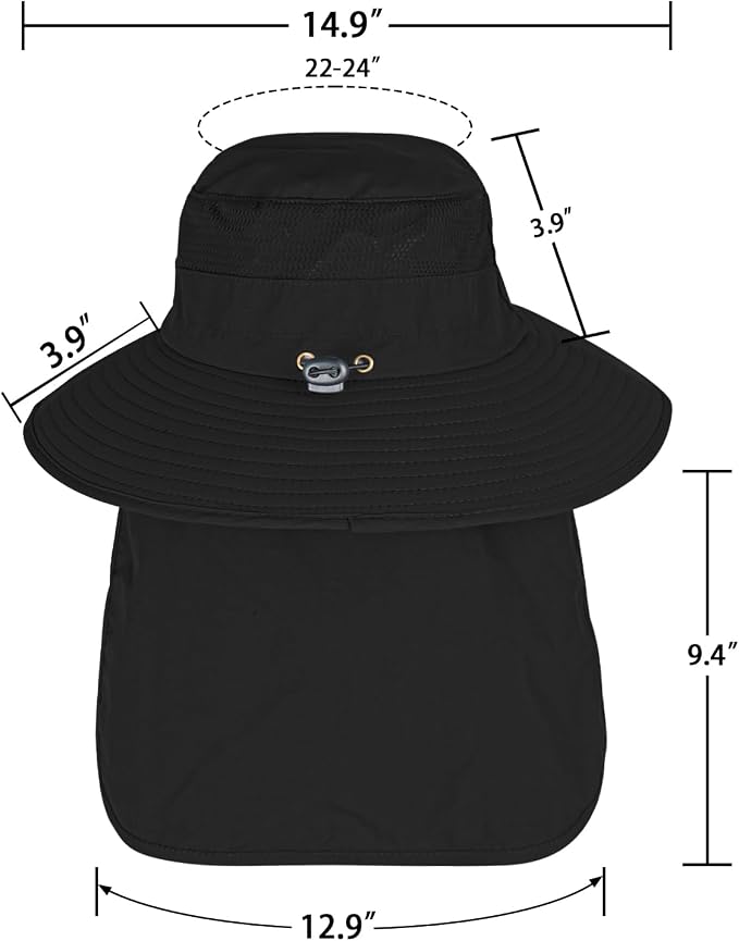 Sun Hats for Men Women Fishing Hat UPF 50+ Breathable Wide Brim Bucket Hats - Image 7