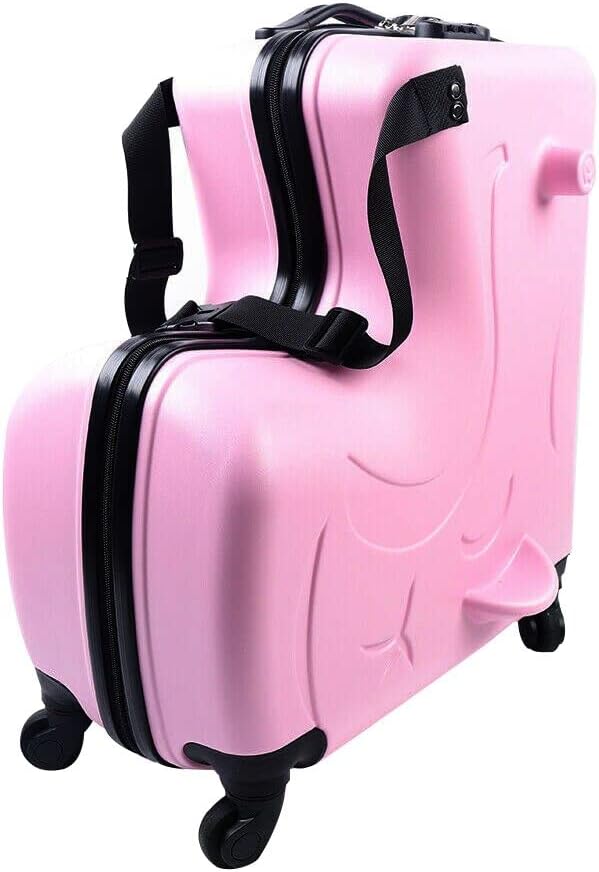 CNCEST 20" Kid's Ride-on Travel Suitcase, Rolling Luggage by CNCEST