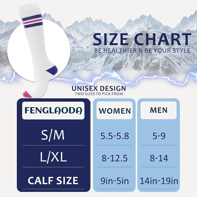 fenglaoda 8 Pairs Compression Socks - Image 2