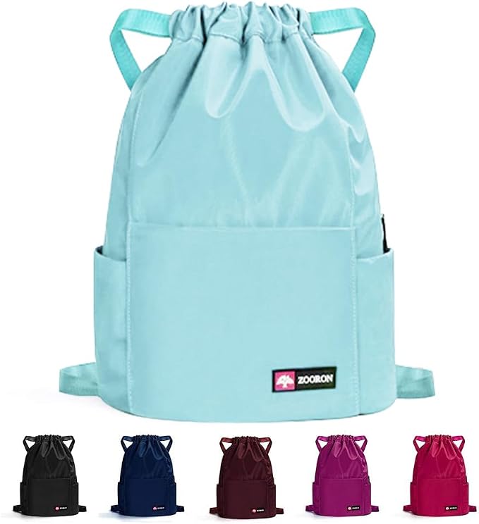 ZOORON Waterproof Drawstring Gym Backpack Bag by ZOORON