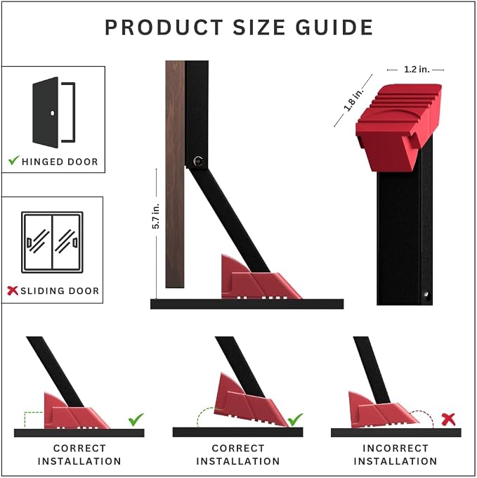 Door Stop, No Drill Door Stopper - Image 7