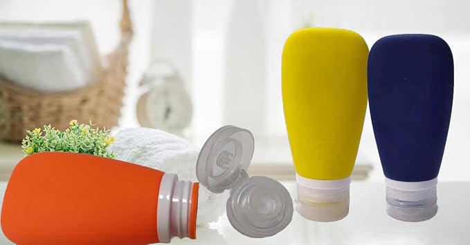 Travel Bottles for Toiletries, TSA Approved 3oz Leak Proof Silicone Refillable - Image 2