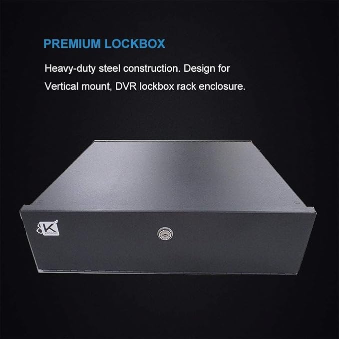 Kenuco White Heavy Duty 16 Gauge Steel DVR Security Lockbox - Image 7