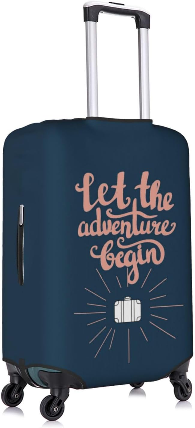Let The Adventure Begin Luggage Cover Washable Suitcase Protector, Luggage Tag - Image 5