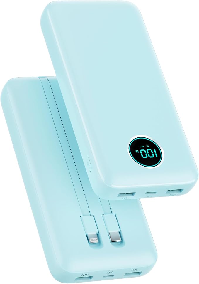 Portable Charger 40, 800mAh Power Bank, 25W PD QC 4.0 Fast Charging Portable by Pxwaxpy