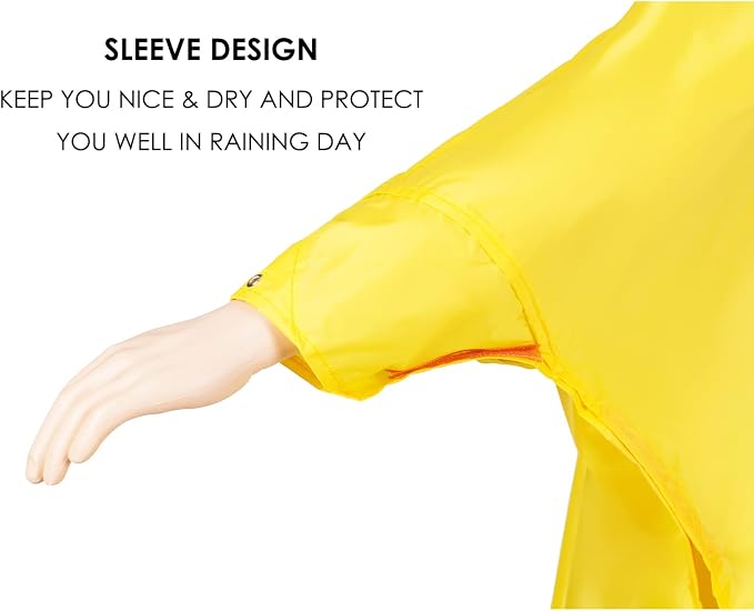 longsinger Rain Poncho for Adult, Waterproof Rain Poncho - Image 6