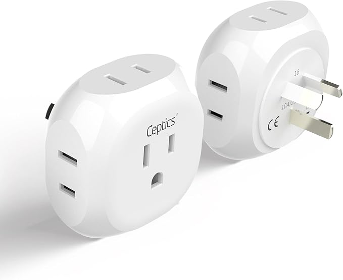 Ceptics Australia, New Zealand, China Travel Plug Adapter by Ceptics
