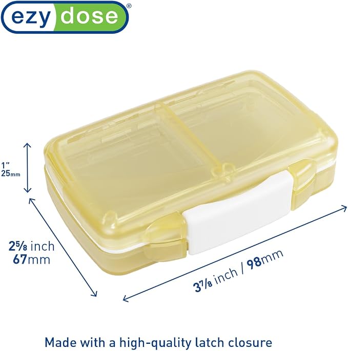 EZY DOSE Moisture-Proof Pill Case, Medicine Planner, Vitamin Organizer Box - Image 3