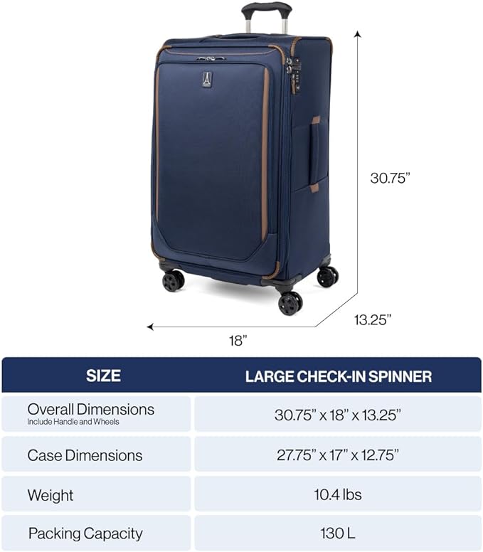 Travelpro Crew Classic Lightweight Softside Expandable Checked Luggage - Image 6