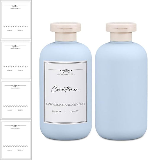 6.8 oz Plastic Travel Shampoo Bottles, Refillable Flip Cap Squeeze Bottles by UMETASS