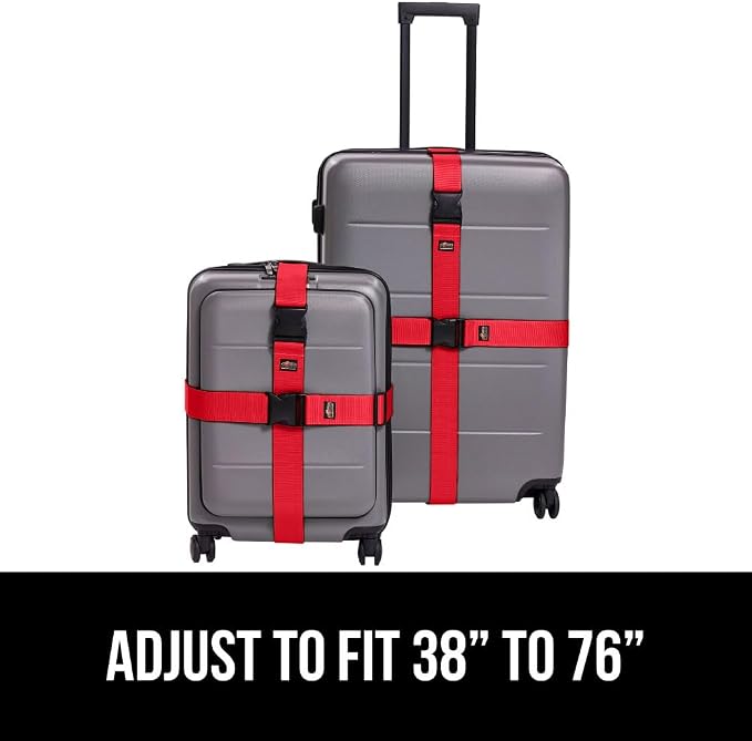 GORILLA GRIP Heavy Duty 4 Pack Adjustable Luggage Straps - Image 8