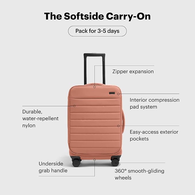 Away Softside Carry-On Suitcase, 22 Inch Lightweight, Expandable High-Strength - Image 3