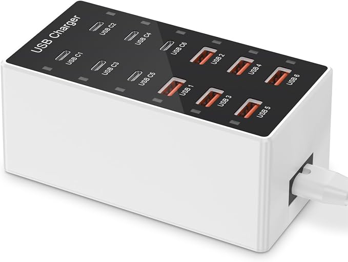 USB C Charger 12-Ports Charging Station by YCYD-LTC