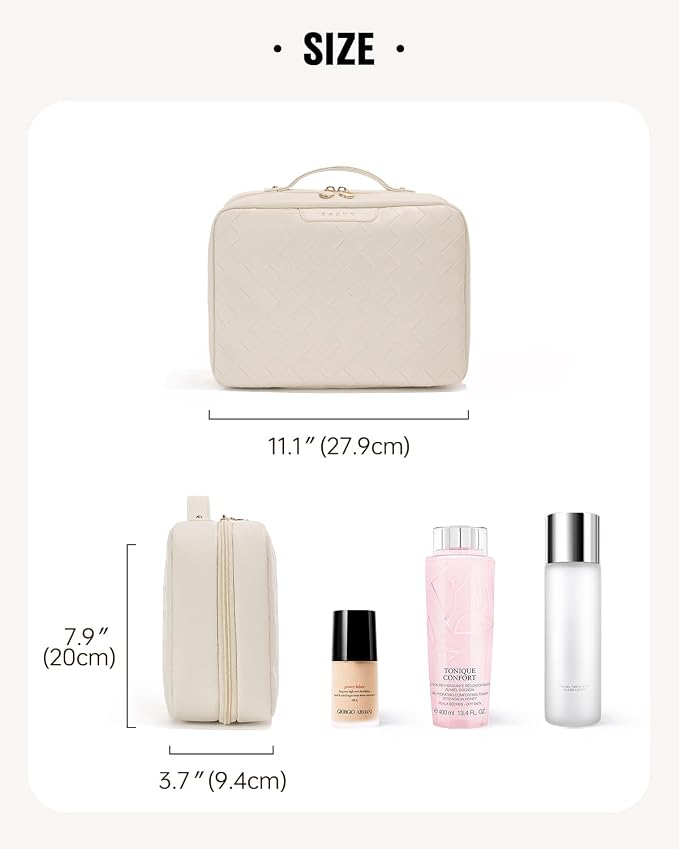 EACHY Travel Toiletry Bag with Hanging Hook, Portable Makeup Cosmetic Bags - Image 6