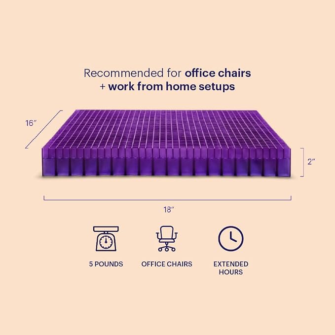 Purple Double Seat Cushion | Pressure Reducing Grid Designed - Image 2