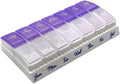 Ezy Dose Weekly Daily Pill Case, Medicine Planner, Vitamin Organizer, 2 Times a by EZYDOSE