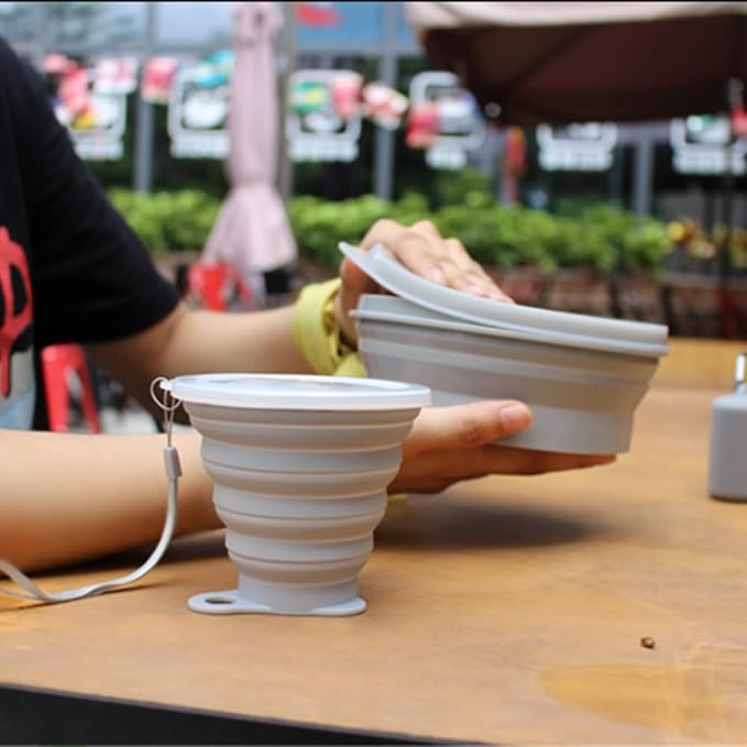 IYYI Collapsible Cup for Traveling, Silicone Foldable Cup, Camping Mug - Image 8