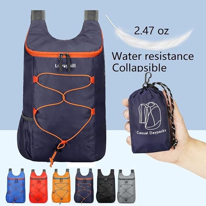 16L Hiking Daypack Lightweight Foldable Travel Backpack Water Repellent Camping - Image 4