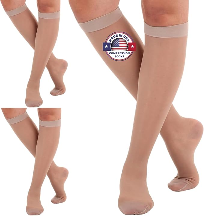 Made in USA - Wide Calf Compression Stockings by AbsoluteSupportCompressionSocks
