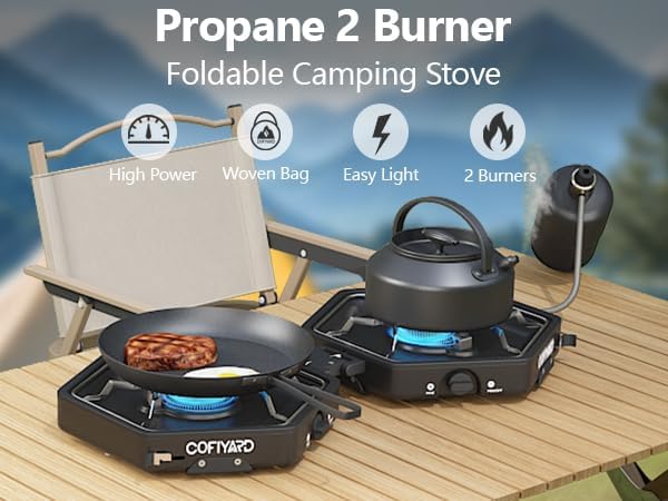 Propane 2 Burner Camping Stove - Image 8