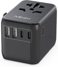 MINIX Universal Travel Adapter, International Power Plug Adapter Max 35W 3 USB by MINIX