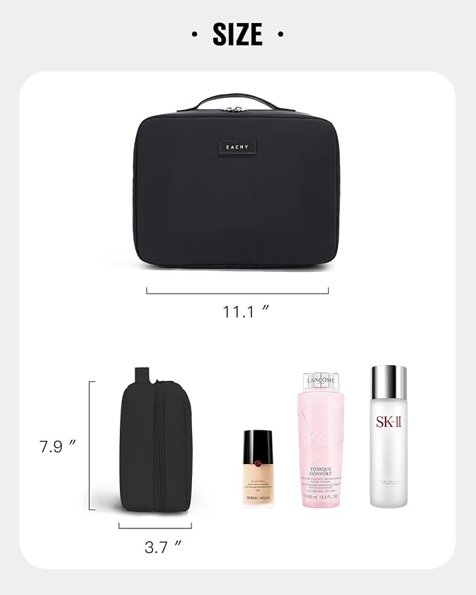 EACHY Travel Toiletry Bag with Hanging Hook, Portable Makeup Cosmetic Bags - Image 6