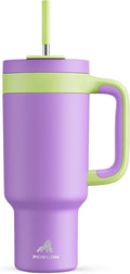 POWCAN 40 oz Tumbler with Handle, 2-in-1 Straw and Sip Lid, Dishwasher Safe by POWCAN