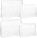 SPLF 4 Pack Leakproof Clear Toiletry bags, TSA Approved Quart Size Zipper Bags by SPLF