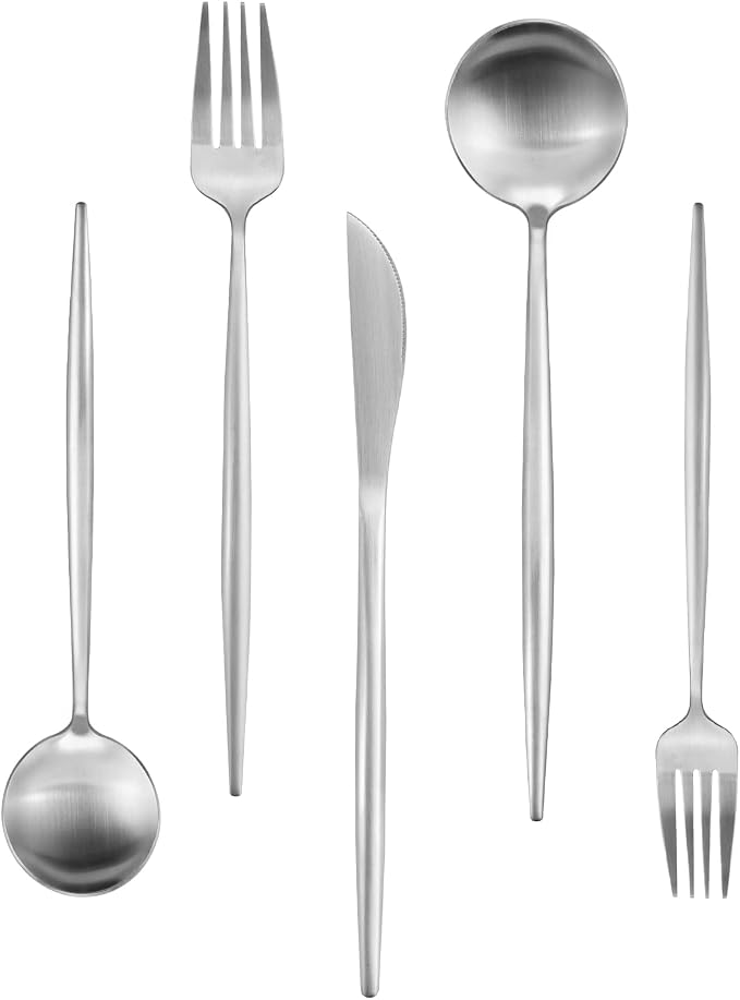 20-Piece Stainless Steel Silverware Set by IBIILII+JEFF