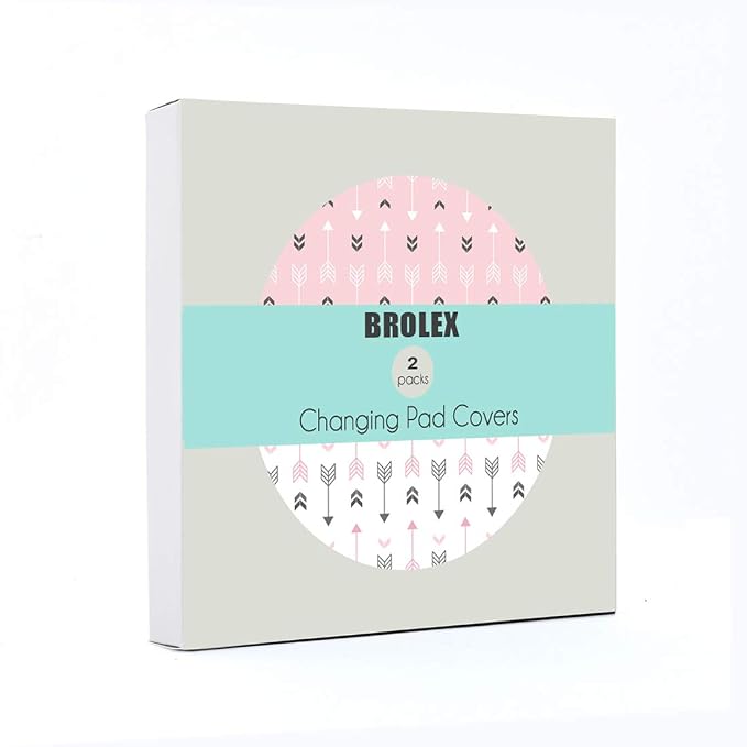 Stretchy Changing Pad Covers BROLEX 2 Pack Jersey Knit Change Pad Covers - Image 2