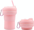 Collapsible Cup with Reusable Straw – 18 Oz, Portable Travel Mug, Leak-Proof by HANARA