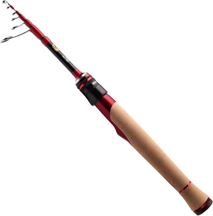 PURELURE Fishing Rod Telescopic, Carbon Fiber Spinning Casting Travel Rod by PURELUREOutdoor