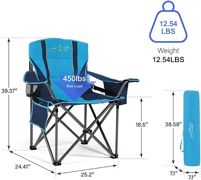 FAIR WIND Oversized Fully Padded Camping Chair - Image 3
