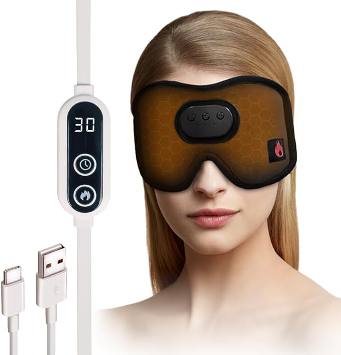 Heated Eye Mask with Bluetooth Headphones SYPVRY Wireless Sleep Eye Mask by SYPVRY