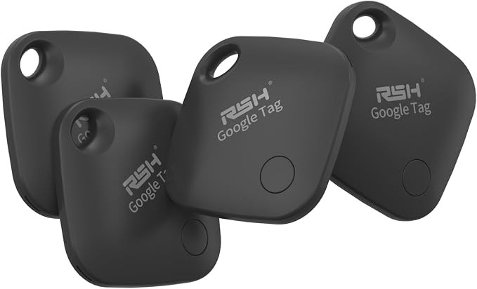 Air Tracker Tag 4 Pack for Android Luggage Tracker Tags Works by RSH