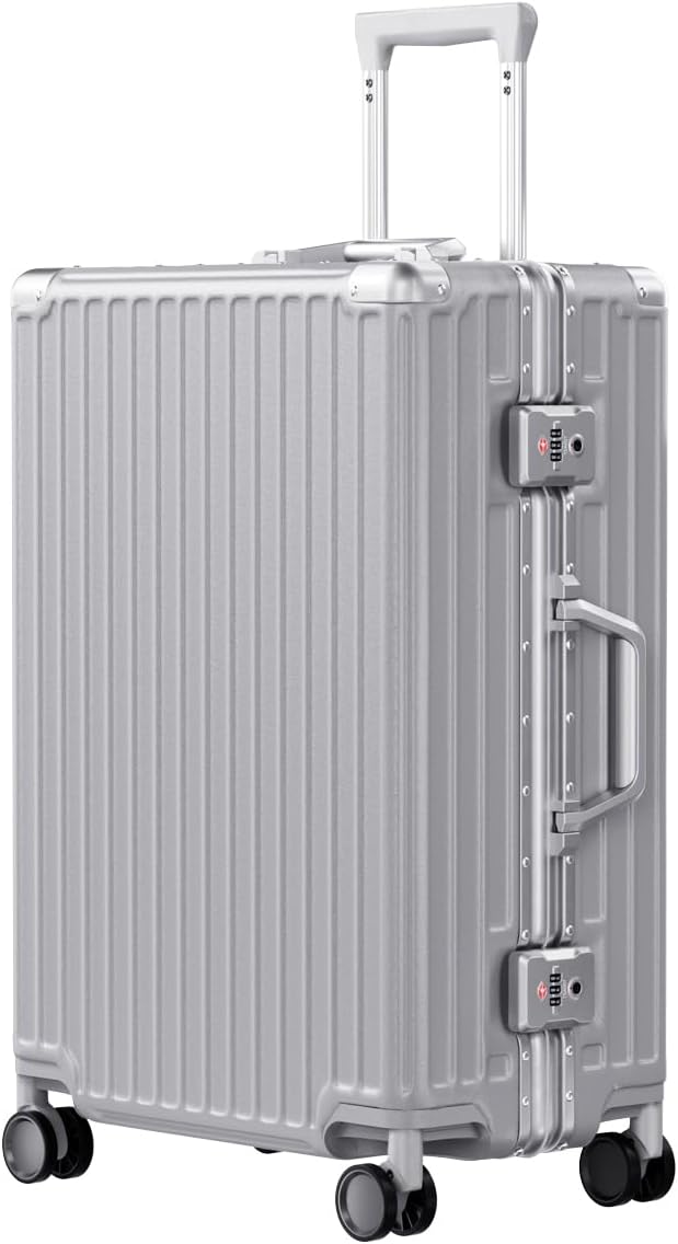 AnyZip Luggage PC+ABS Aluminum Frame Zipperless Checked Luggage Hard Shell by YourBestTravelChoice