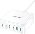 270W USB C Charger Block, Rocoren 6 Port Multi USB-C Charging Station, 100W PD by Rocoren