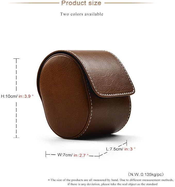 Oirlv Luxury Leather Watch Storage Box Travel Single Watch Case Watch Gift Box - Image 2