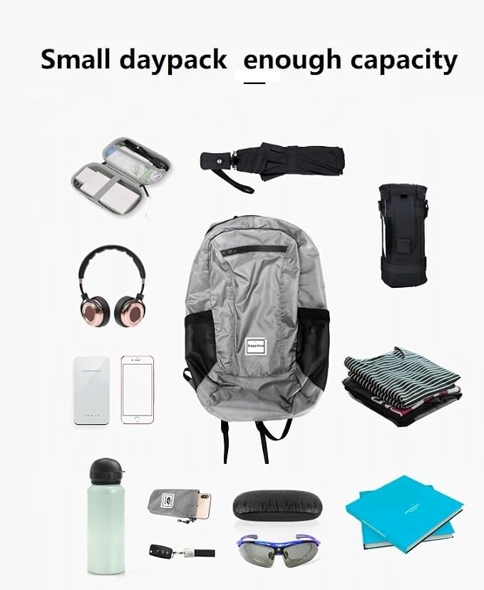 Small Foldable Hiking Daypack Packble Skin Casual Backpack Camping Cycling - Image 4