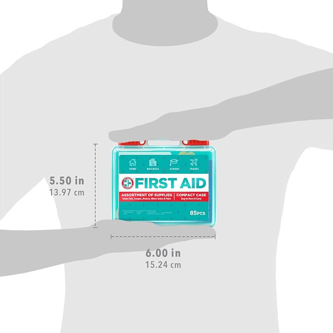 Be Smart Get Prepared 85 Piece First Aid Kit: Clean, Protect Minor Cuts - Image 7